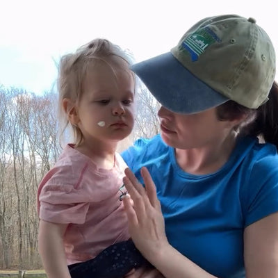 Baby in sun hat