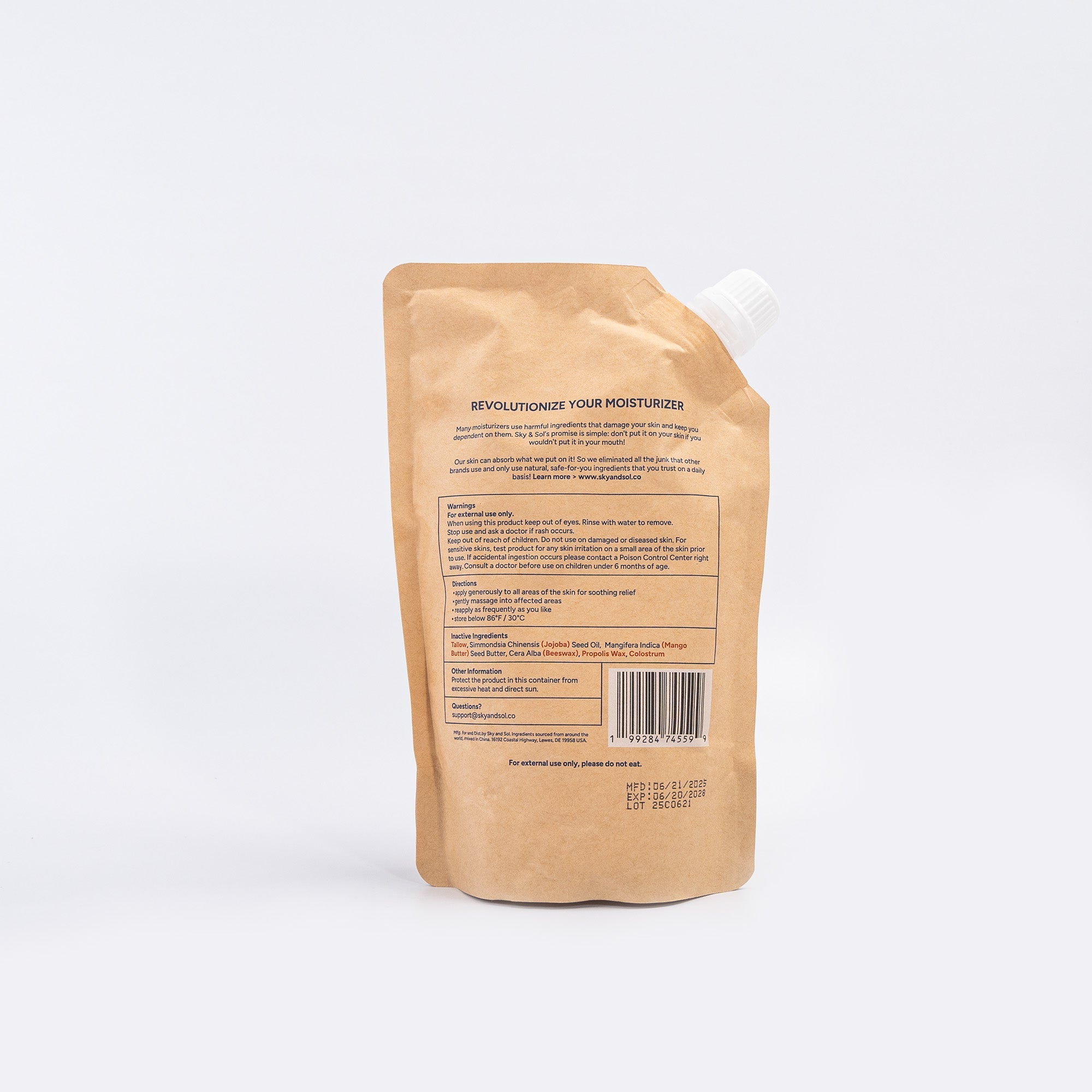 Everything Cream By Sky and Sol Kraft Bag - 500g - Sky and Sol