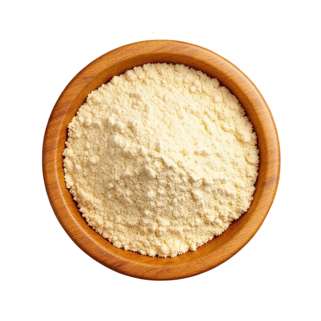 top view of Dendrobium Nobile extract powder in a small wooden bowl.webp__PID:b4e53b65-9162-47e1-91de-37f38ccb94a0