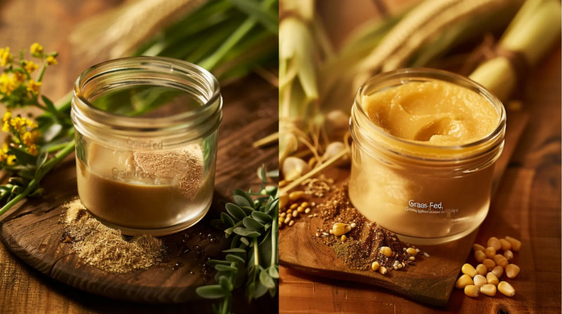 Grass-Fed vs. Grain-Fed Beef Tallow: Which is Best for Your Skin? - Sky and Sol