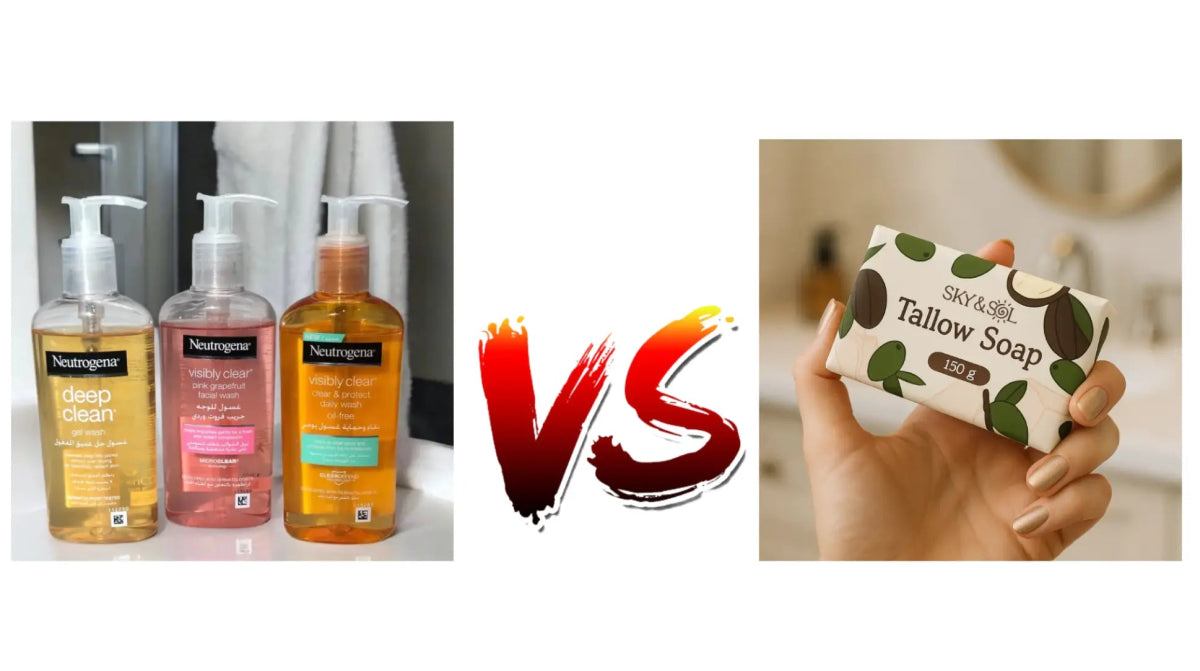 Neutrogena Facewash vs. Sky&Sol Tallow Soap: The Ultimate Cleansing Showdown - Sky and Sol