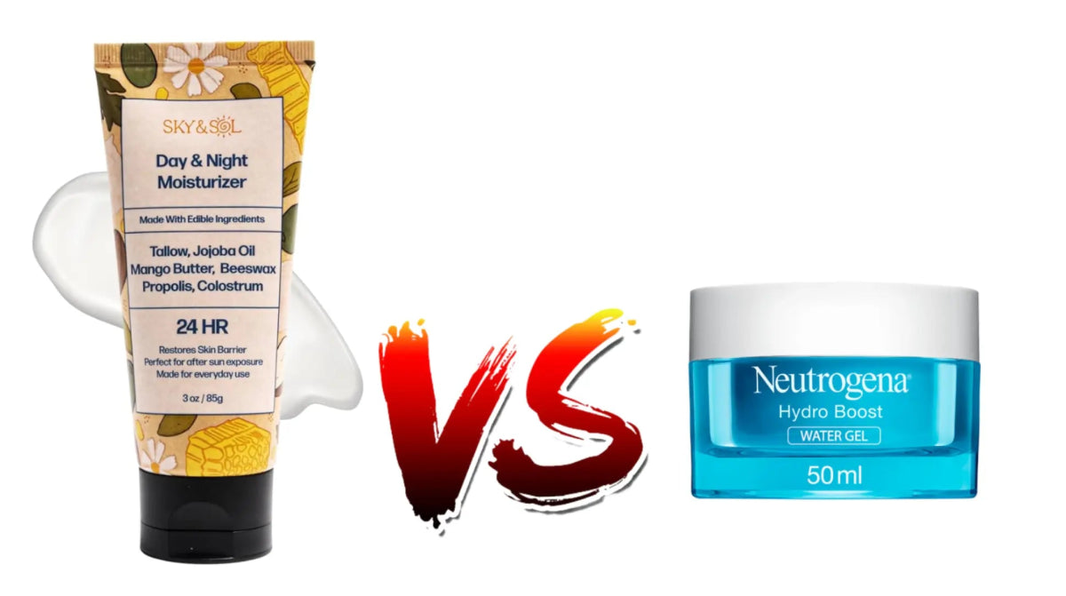 Sky&Sol Moisturizer vs. Neutrogena Hydro Boost Water Gel: Which Hydrates Better? - Sky and Sol