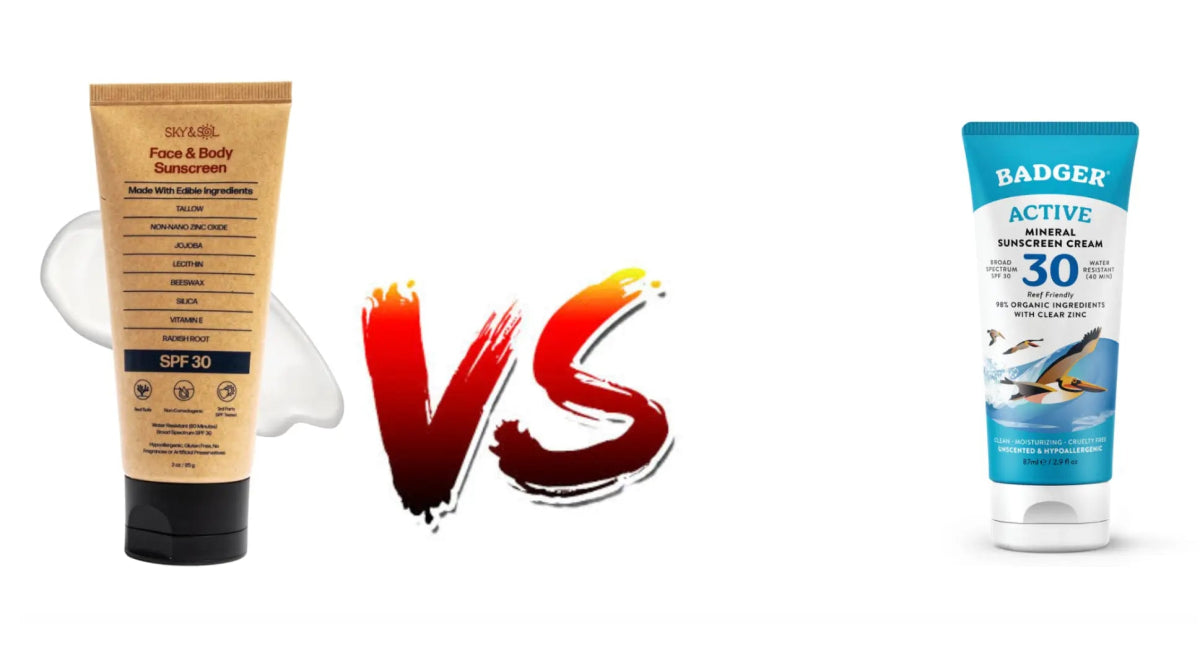 Sky&Sol SPF 30 vs. Badger Clear Zinc SPF 30: Which is Better? - Sky and Sol