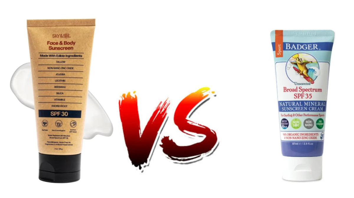 Sky&Sol SPF 30 vs. Badger Sport SPF 35: Which SPF 30 Performs Better? - Sky and Sol