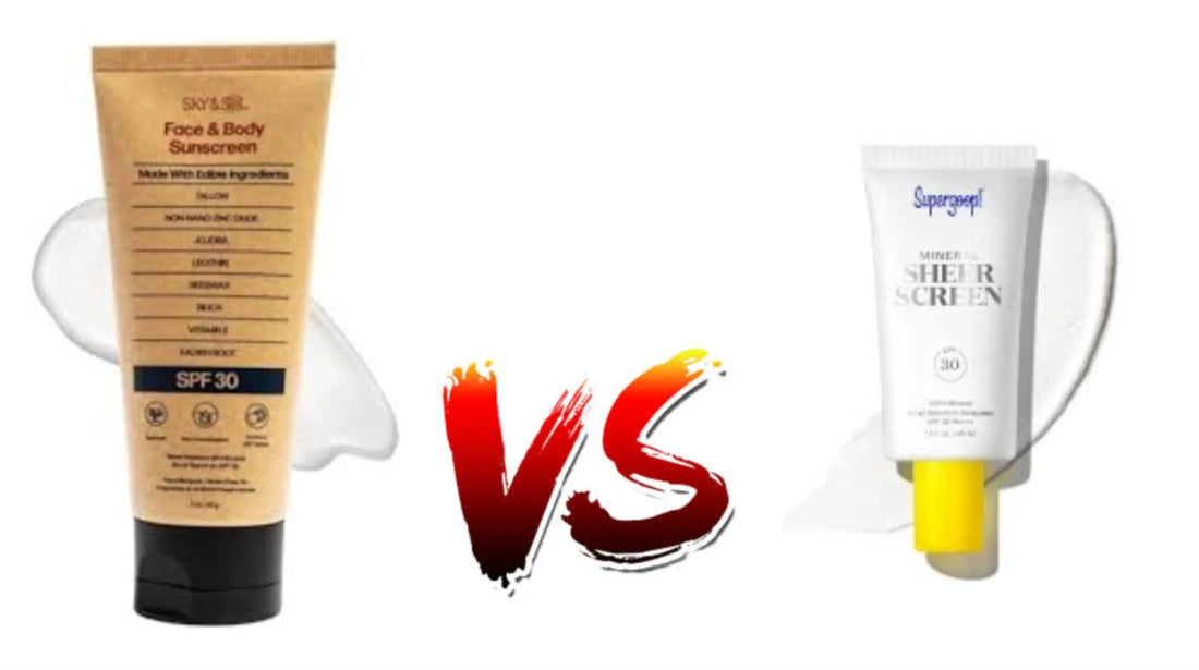 Sky&Sol vs. Supergoop! Sheerscreen: Which Mineral Sunscreen Offers the Best Protection? - Sky and Sol