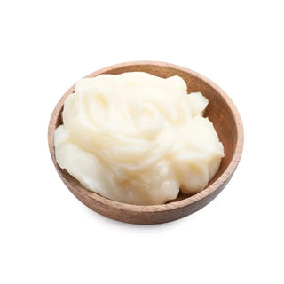 Wooden bowl of soft white grass-fed tallow