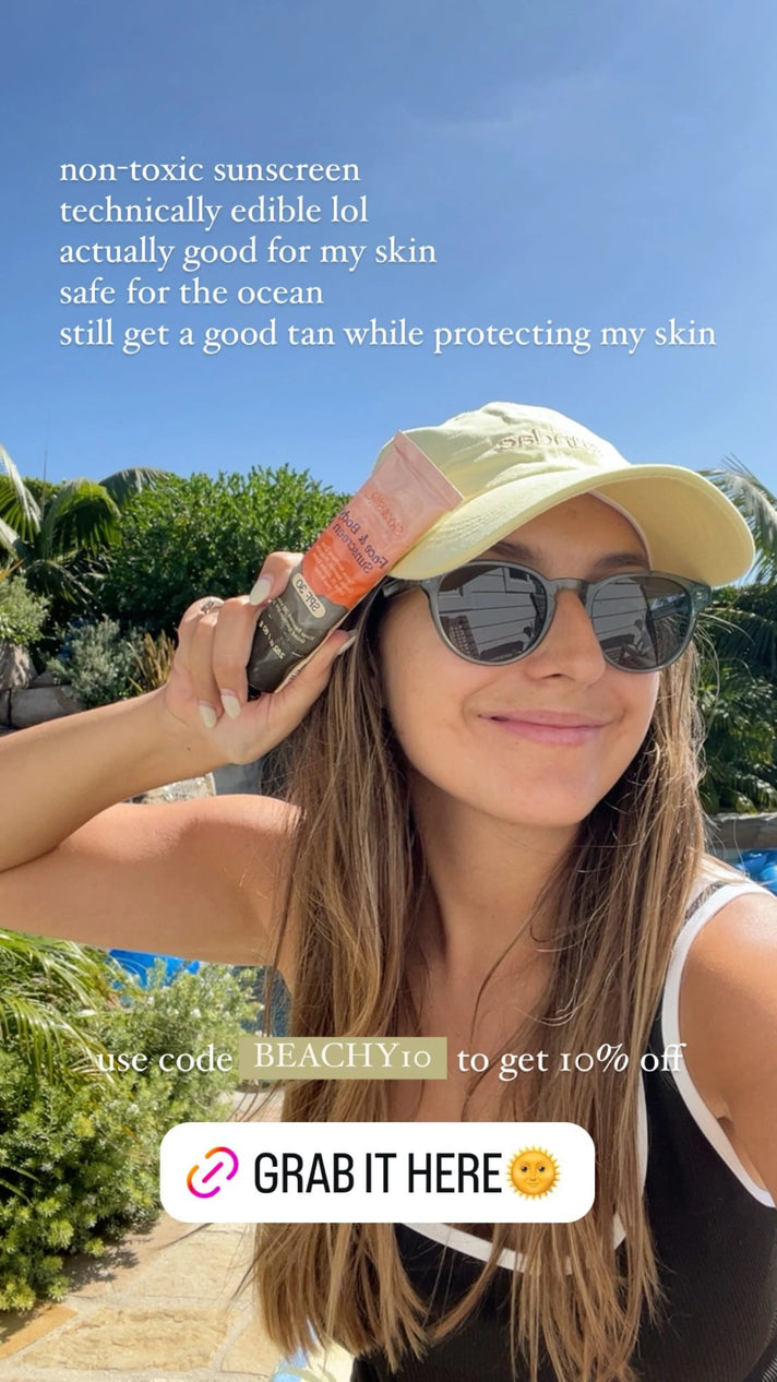 Sky and Sol in use — beach day with mineral sunscreen