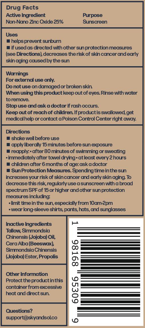 Sky and Sol Sunscreen Label