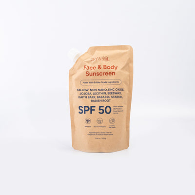 Face and Body Sunscreen Kraft Bag SPF 50 - 500g
