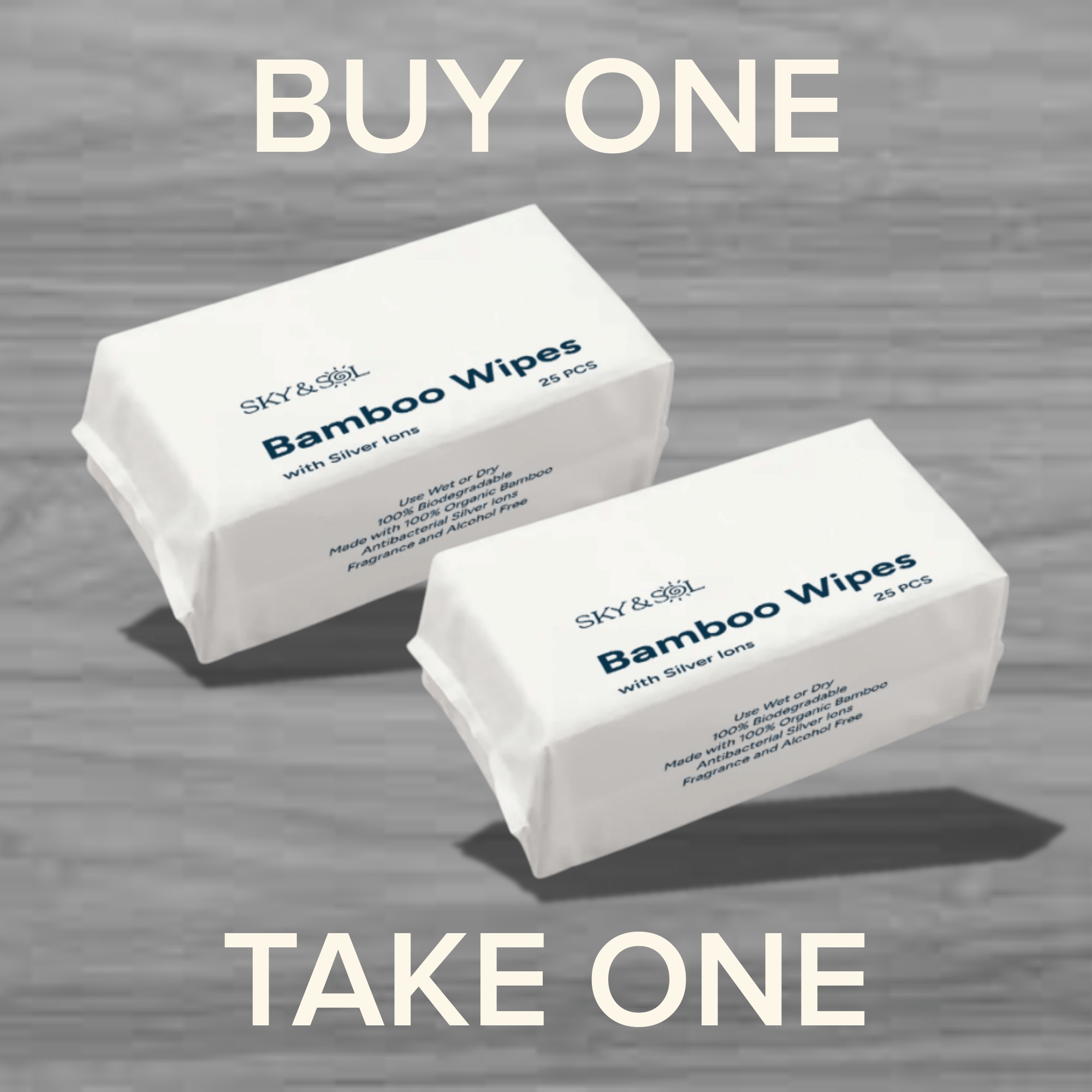 FLASH SALE: BAMBOO WIPES (BUY 2 TAKE 2) - Sky and Sol