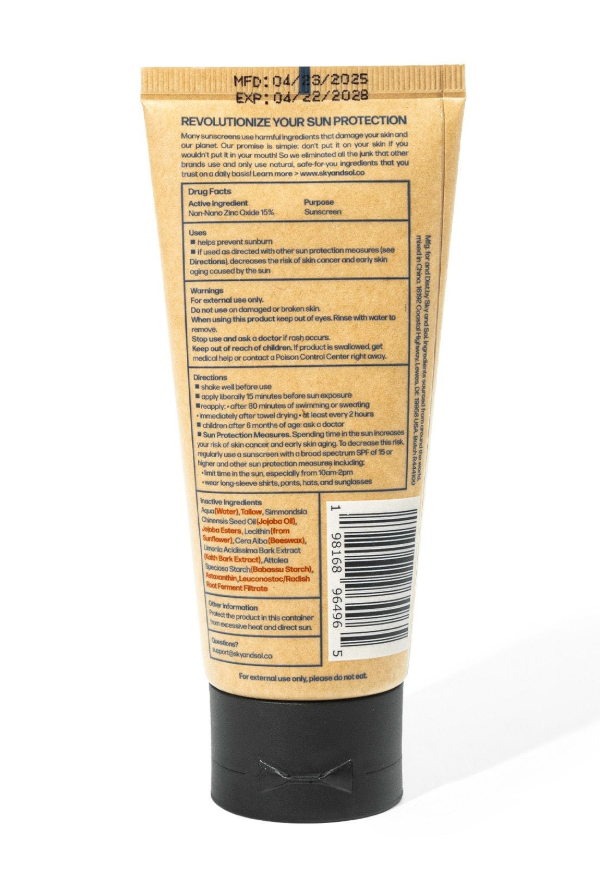 Sky and Sol Face and Body Sunscreen SPF 30
