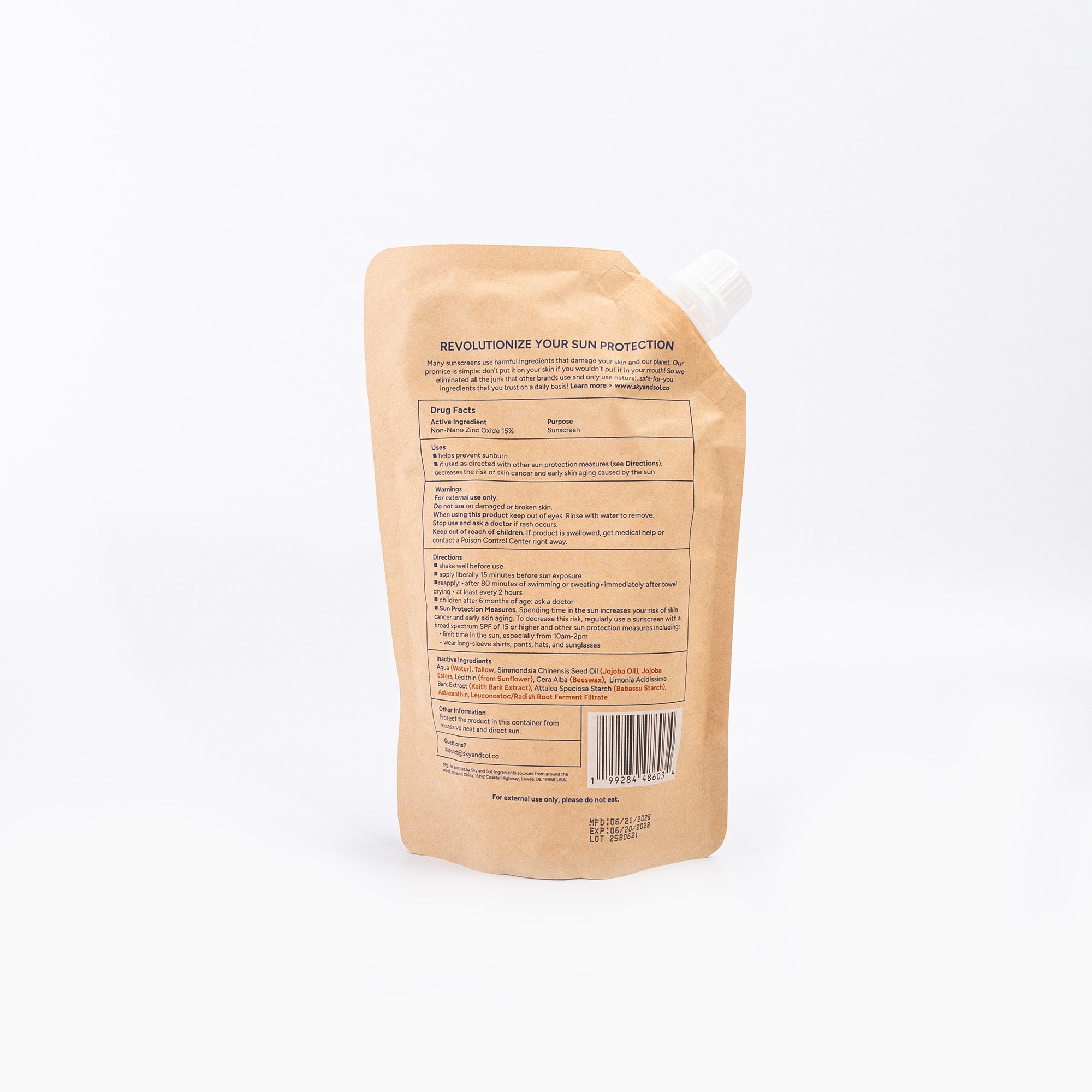 Sky and Sol Everyday Sunscreen SPF 30 - 500g - Sky and Sol