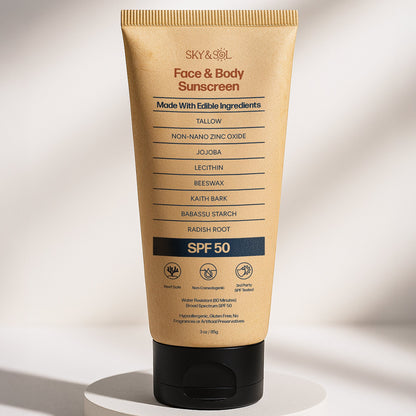 Sky and Sol Face and Body Sunscreen SPF 50 - Sky and Sol