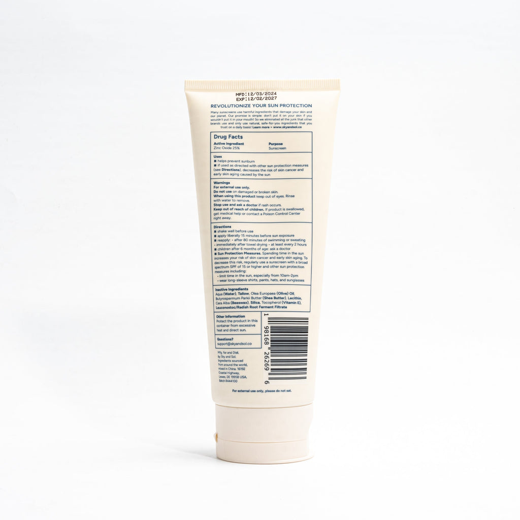 XL Sky and Sol Body Sunscreen SPF 50 (7.05 oz) - Sky and Sol